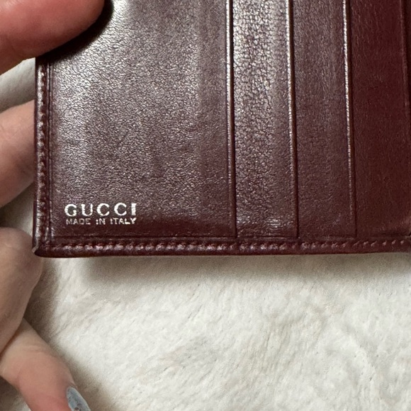 Gucci Burgundy Leather Wallet with Silver horse bit hardware - Picture 9 of 14